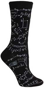 Math Genius (Black) Women's Crew Socks