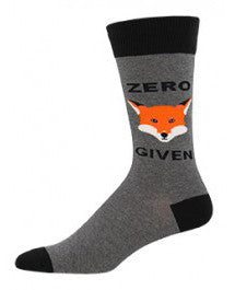 Zero Fox Given (Heather Gray) Men's Crew Socks