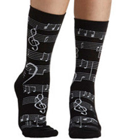 Music Notes Women's Crew Socks