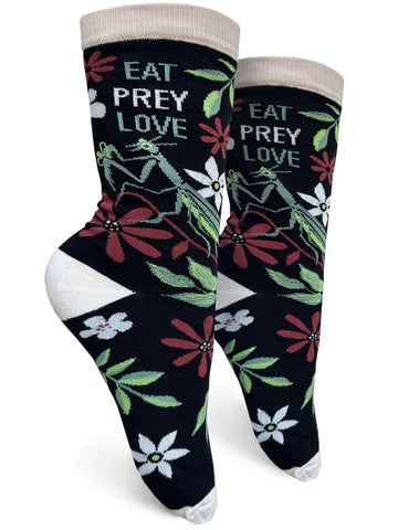 Eat, Prey, Love- Praying Mantis Women's Crew Socks