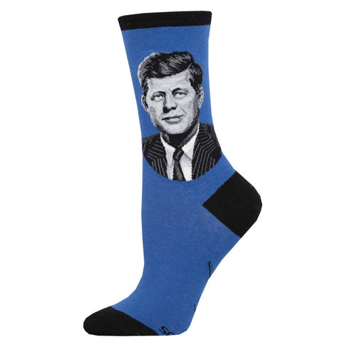 Portrait John F. Kennedy (Blue) Women’s Crew Socks