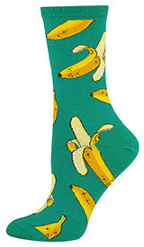 Bananas (Emerald) Women's Crew Socks