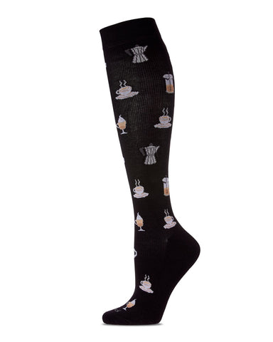 Bon Café (Black) Compression Socks