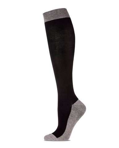 Two-Tone Contrast (Grey/Black) Compression Socks