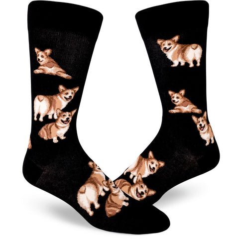 Corgi Butt Strut Men's Crew Sock