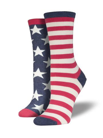 Stars and Stripes, Flag Women's Crew Socks