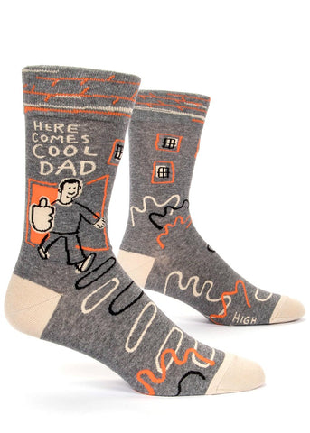 Here Comes Cool Dad  Men's Crew Socks