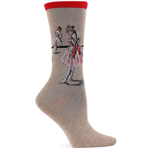 Study of a Dancer (Red) Women's Crew Sock