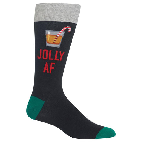 Jolly AF Men's (Black) Crew Socks
