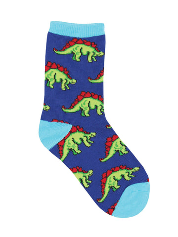 Stompy Stego Stegosaurus Kids' Crew Socks (Age 2-4)