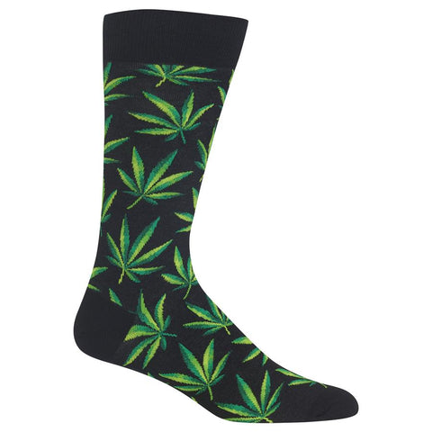 Marijuana (Black) Men's Crew Socks