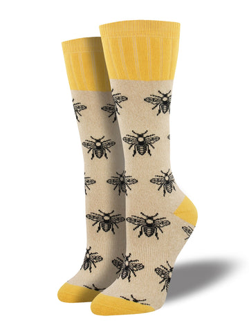 Outlands Bee (Oatmeal) Women's Boot Sock