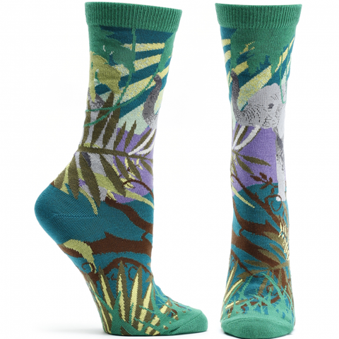 Elephant Jungle Women's Crew Socks