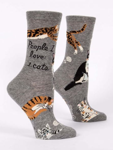 People I love, CATS  Women's Crew Socks