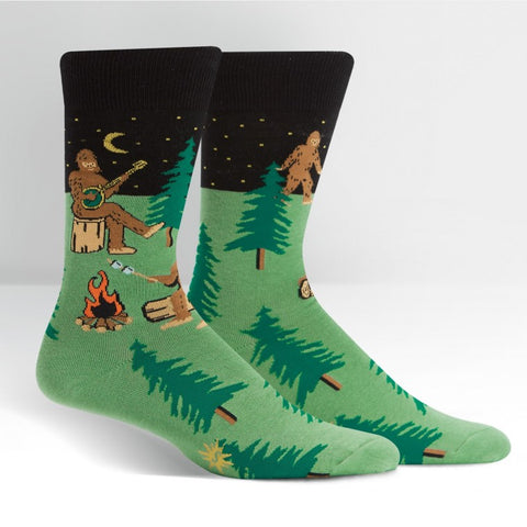 Sasquatch Campout Men's Crew Socks