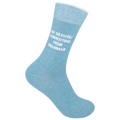 I'm Silently Correcting Your Grammar Unisex Crew Socks