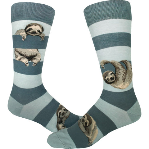 Sloth Stripe (Frost) Men's Crew Sock