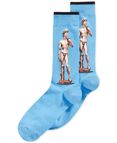 Michelangelo's David (Blue) Men's Crew Socks