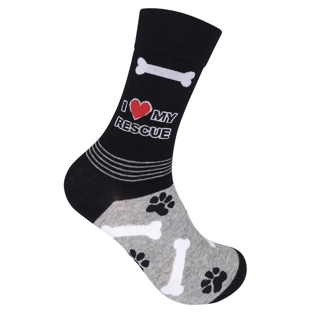 Two Whom Crew Love Socks - Black / White - TwoWhom
