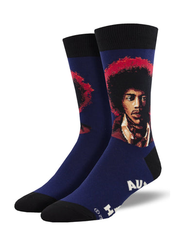 Jimi Hendrix Portrait Men's Crew socks