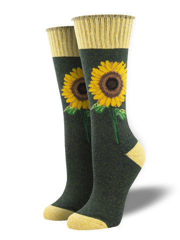Outlands Made in USA Stay Golden, Sunflower (Green) Women's Boot Sock