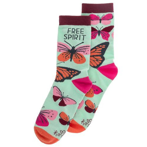 Free Spirit Butterfly Women's Crew Sock