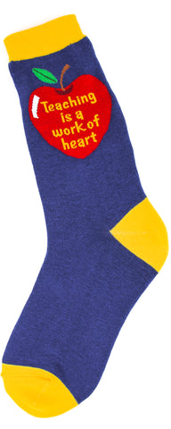 Teaching Is A Work Of Heart Women's Crew Socks