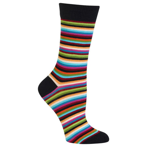 Thin Stripe (Multi-Color) Women's Crew Socks