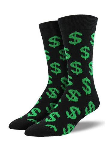 Cha Ching! (Black) Men's Crew Sock