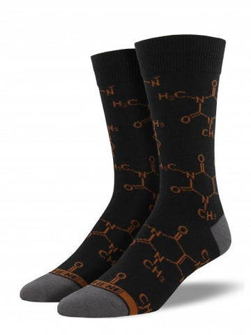 Caffeine Molecule Men's Crew Sock