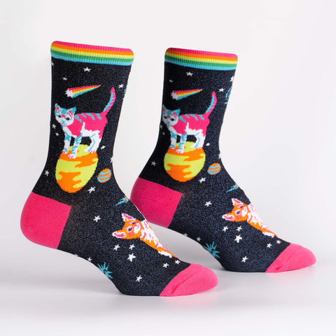 Shimmering Space Cats Women's Crew