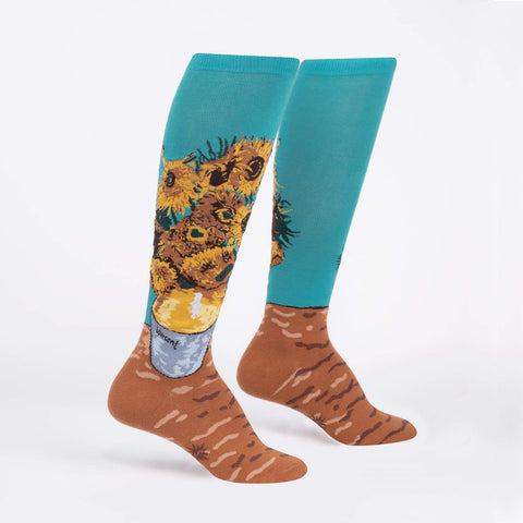 Van Gogh's Sunflowers Women's Knee Highs