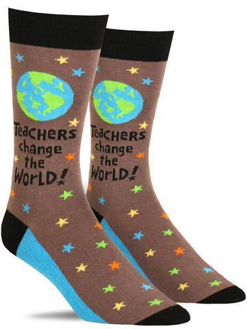 Teachers Change The World Men's Crew Socks