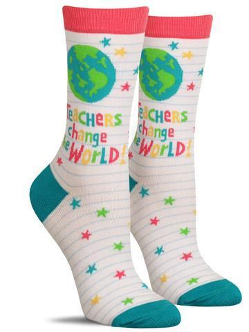 Teachers Change The World Women's Crew Socks