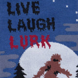 Live, Laugh, Lurk-Glow in the Dark Bigfoot Men's Crew
