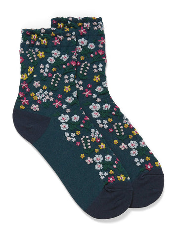 Harga Garden Flowers (Black) Women's Crew Sock