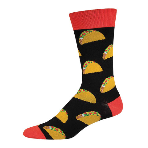 Tacos (Black) Men's Crew Socks