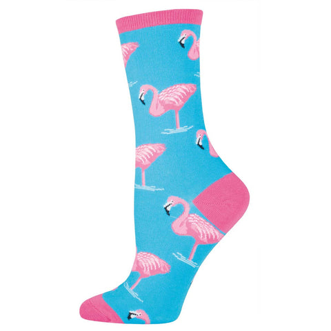 Flamingo (Blue) Women's Crew Socks