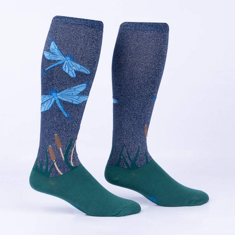 Dragonfly Shimmer Unisex Stretch-It Knee Highs