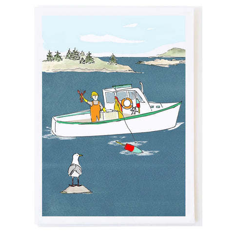 Lobster Boat Greeting Card