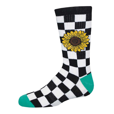 Check Your Flowers Kids' Athletic Crew Socks (Age 7-10)