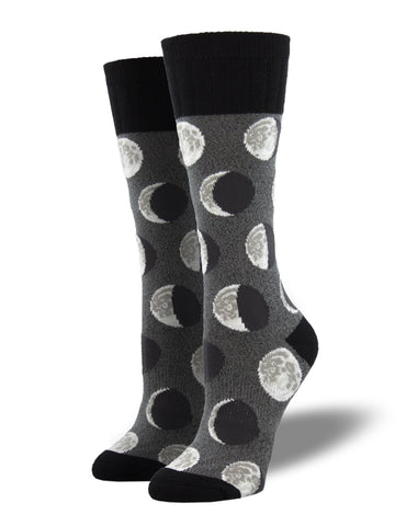 Many Moons (Charcoal) Unisex S/M Boot Sock