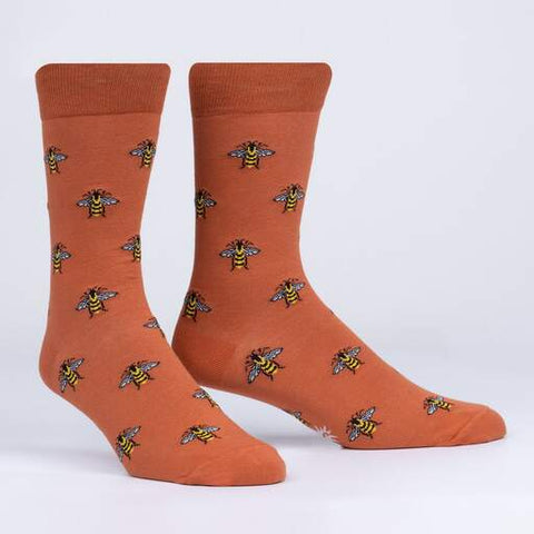 Staying Buzzy, Bees Men's Crew Socks