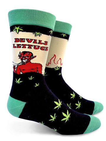 Devil's Lettuce, Cannabis Men's Crew Socks