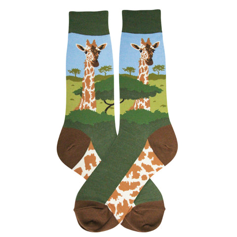 Sky-High Giraffe Men's Crew Socks