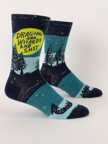 Dragons And Wizards And Sh*t Men's Crew Socks