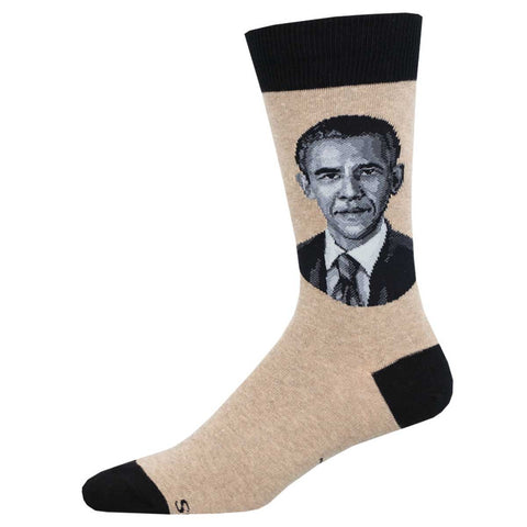 Portrait Barack Obama (Hemp) Men's Crew Socks