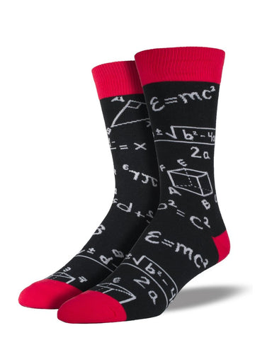 Math (Black) Men's Crew Socks