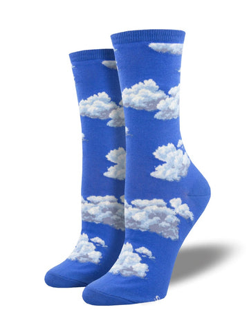 Slightly Cloudy (Blue) Women’s Crew Socks