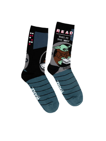 Star Wars, The Mandalorian, The Child (Grogu), Baby Yoda READ Men's Crew Socks